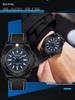 Mokaga Men's High-End Waterproof Quartz Watch with Simple Calendar & Luminous Stripe Markers