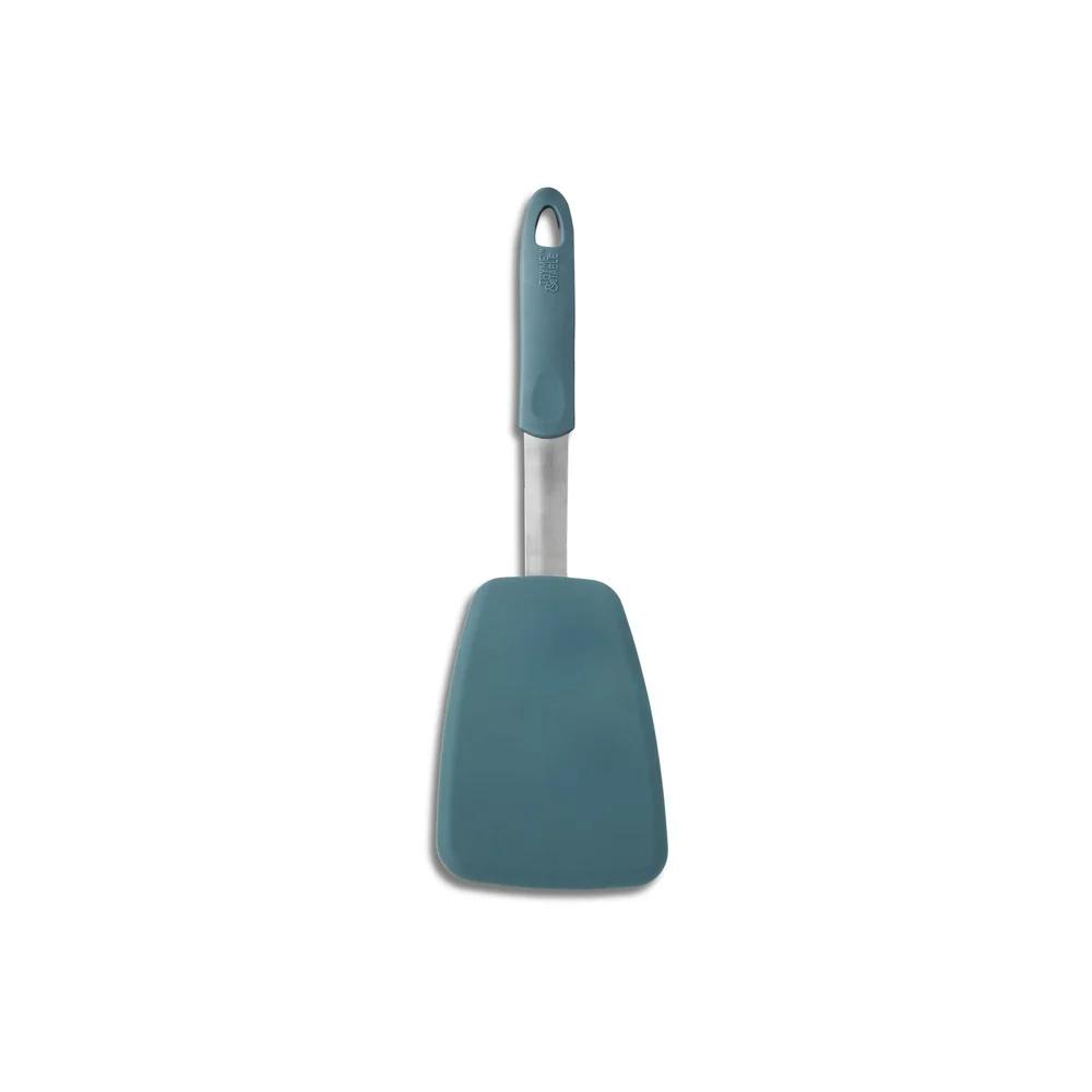 Food-Safe Silicone Turner Kitchen Spatula Ergonomic Handle Non-Stick Cooking Tool Flipping Pancakes Burgers Omelets Safe Durable