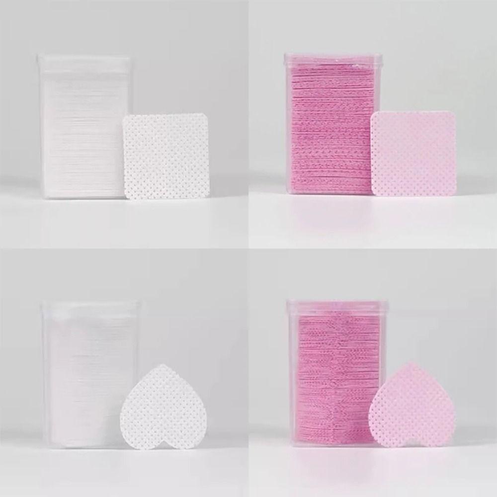 200Pcs/Box Lint Free Clean Cotton Tablet Non-Woven Fabric Eyelash Extension Cotton Pad Nail Glue Wipes Nail Gel Polish Remover
