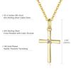 [GAVU] [Garb] 14K Gold Sterling Silver CZ Diamond Cross Necklace for Women