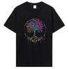 T-Shirt mit Regenbogen-Motiv, wunderschönes Mandala-Grafikdruck, Damen, Unisex, Baumwolle, cooles, lässiges T-Shirt, kurzärmelig, T-Shirt, Tops, Streetwear