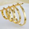 Earrings Geometric C-shaped Inlay Copper Copper Material Plated 18k Gold INS Style Temperament Earrings Design Sense Niche Niche Style