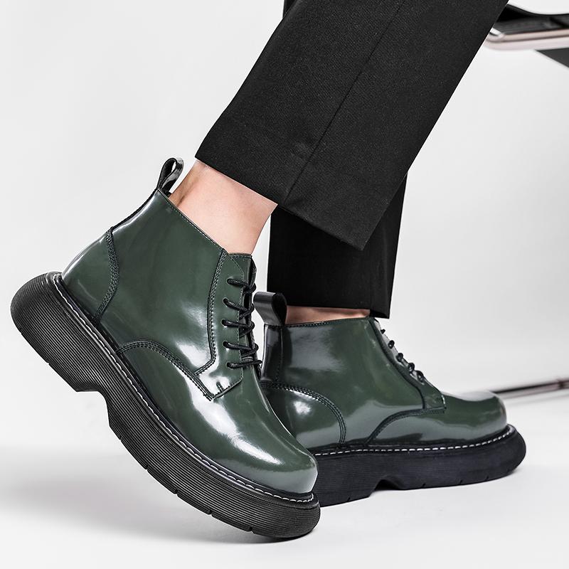 

Высокие мужские кожаные туфли Модный европейский и американский дизайнерский стиль Модная обувь для отдыха на природе Повседневная офисная молодежная обувь 38