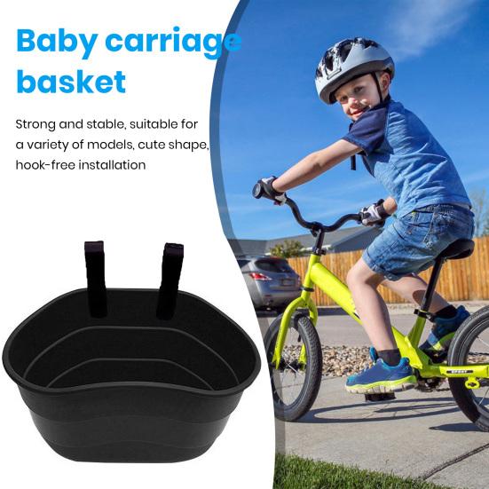Bicycle Scooter Basket Large Capacity Bright Color Smooth Edge Strong Load-bearing Simple Installation Kids Bicycle Scooter Basket Storage