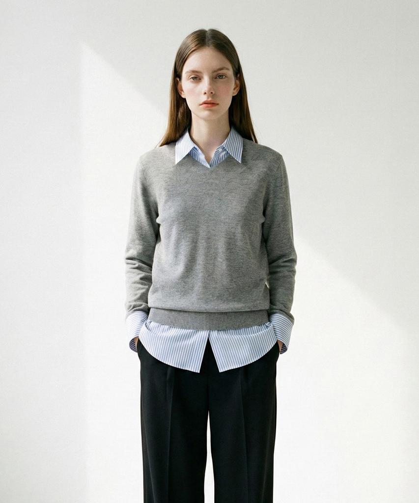 SOUP Basic V-Neck Knit (Scrlkf2)