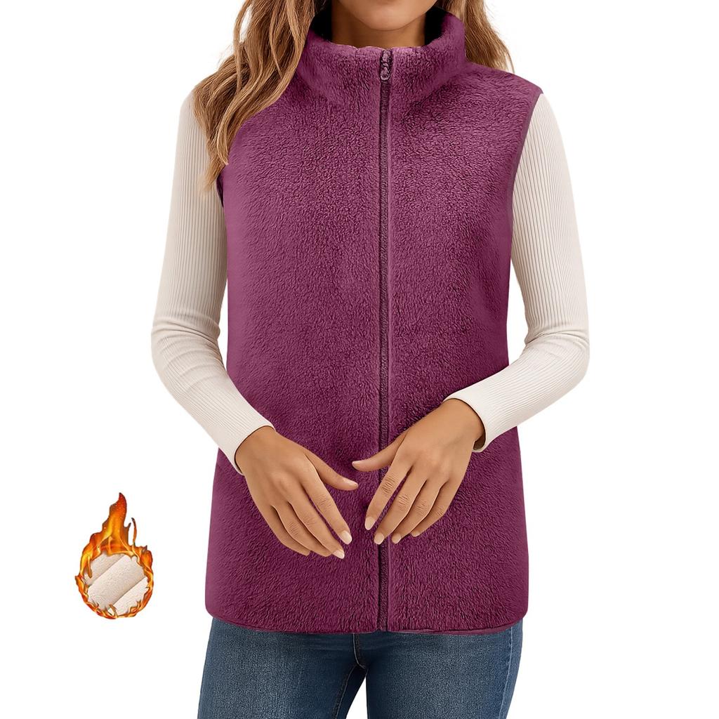 Dame Vinterjakker Varm Plysjjakker Åpen Front Langermet Cardigan Trendy Fuzzy Overbekledning