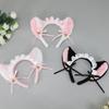 Damen Katzenohr Spitzenkopfschmuck mit Schleife Liebliches Spitzen-Katzenohr-Stirnband Cosplay Engelskopfschmuck Foto-Requisiten