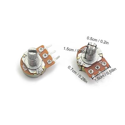 5 Set WH148 15MM Linear Potentiometer Kit 3pin B1K B2K B5K B10K B20K B50K B100K B250K 500K 1M With Black Aluminum Alloy Knob Cap