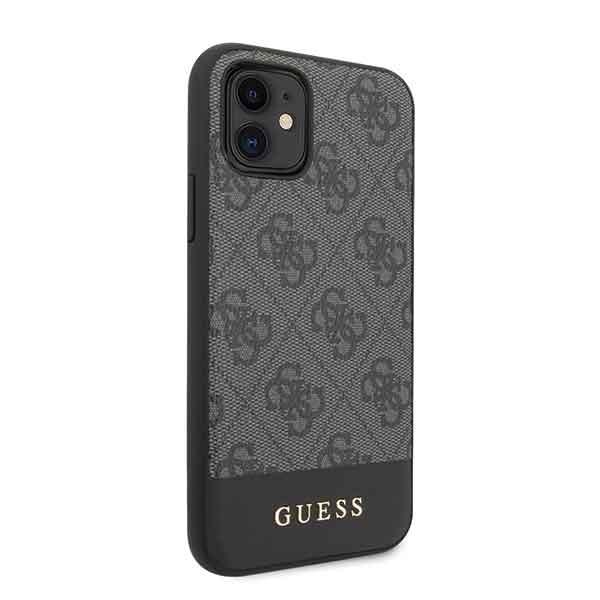 Guess Guhcn61G4Glgr Iphone 11 6,1 / Xrszary/Grey Hard Case 4G Stripe Collection