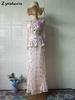 Spring Floral Sweet Elegant Long Sleeve Dress Set
