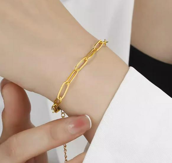 European & American Hip-Hop Style Titanium Steel Cross Chain Bracelet - Non-Fading, Unique Design