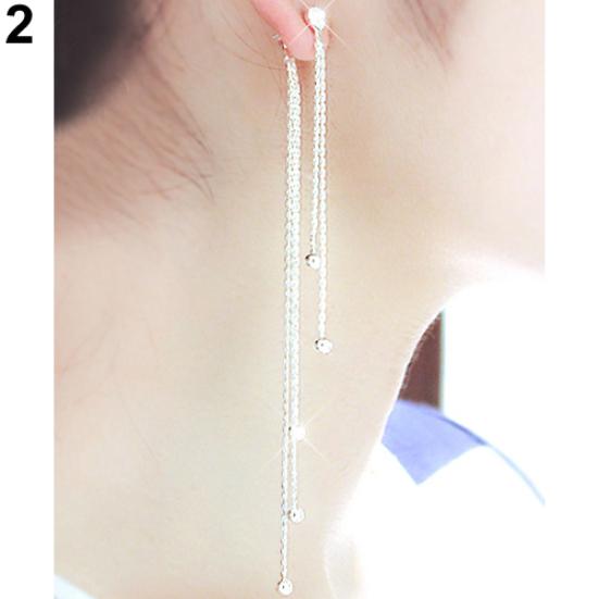 Женские серьги со стразами из сплава, длинные висячие серьги с кисточками для коктейльной вечеринки, линейные серьги