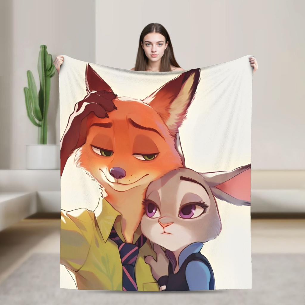 Zootopia Blanket Flannel Funny Warm Throw Blankets for Coverlet Winter