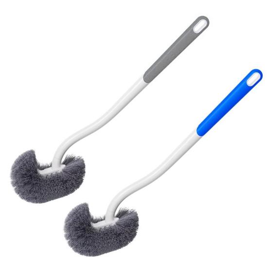 Toilet Brush with Suspension Design Hemisphere Head Extended Handle Suspension Style Toilet Brush Bathroom Cleaning Tool