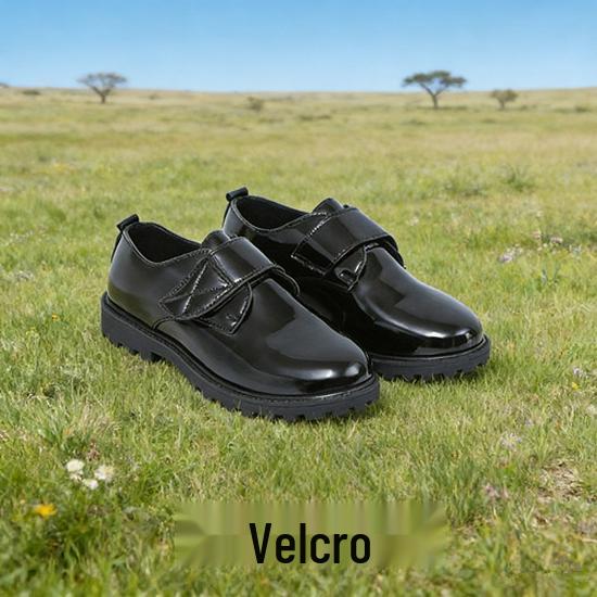 Boys' Black Leather Soft Sole Performance Shoes for School and Chorus