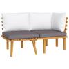VidaXL Salon de jardin 2 pcs avec coussins Bois d'acacia solide 316266