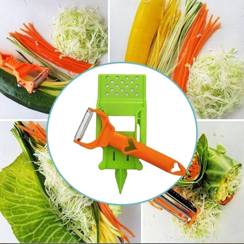 Stainless Steel Ultra Sharp Dual Julienne And Vegetable Peeler Multitasker