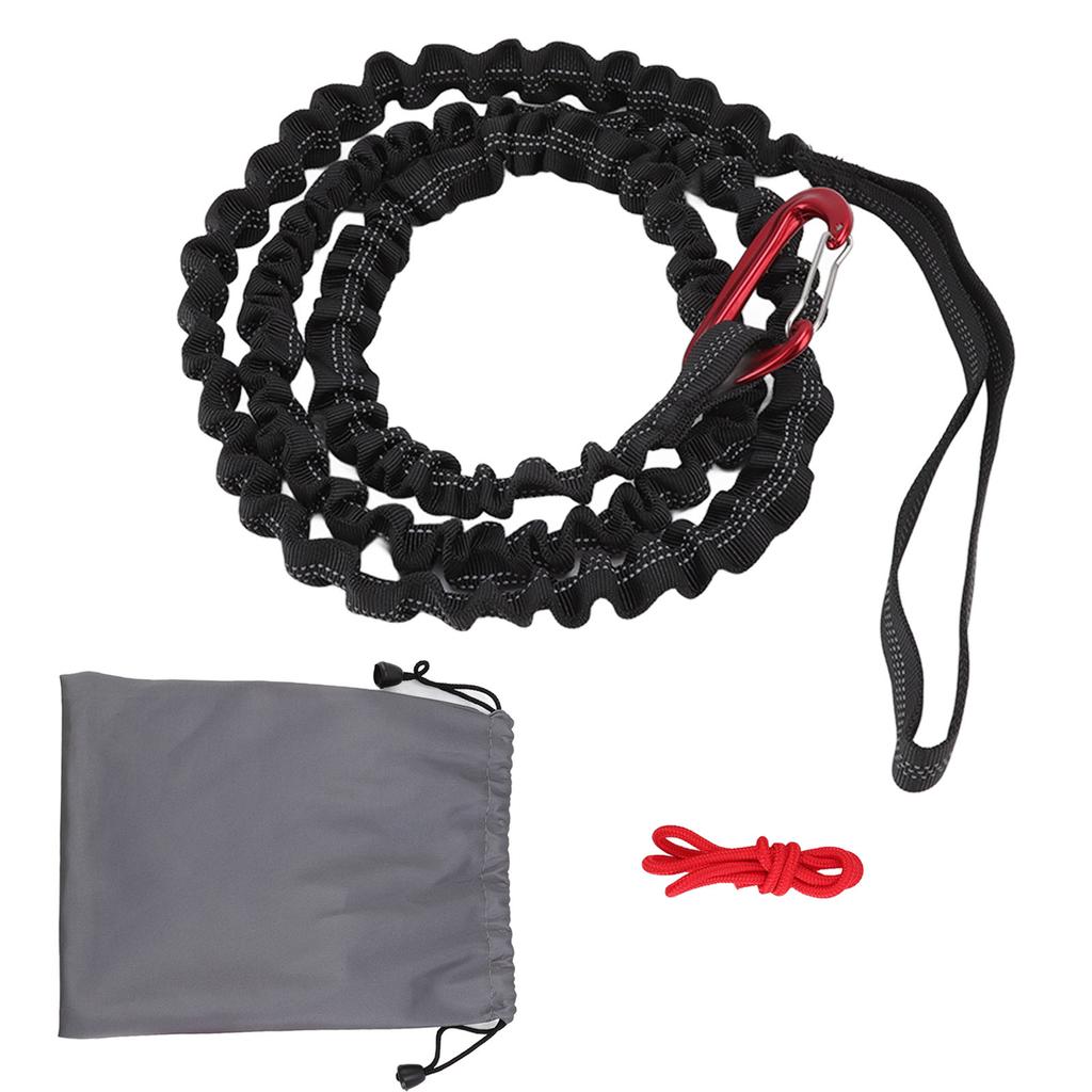 Bike Tow Rope Natural Length 1.7m Stretchable Design Nylon Alloy Portable Mountain Bike Pulling