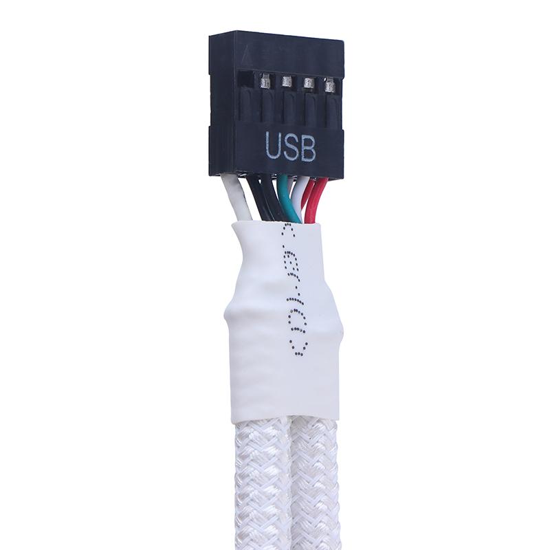 Audio HD prodlužovací kabel pro PC Diy 15cm počítač Základní deska USB prodlužovací kabel 9pin 1 samice na 2 samec Y rozbočovač
