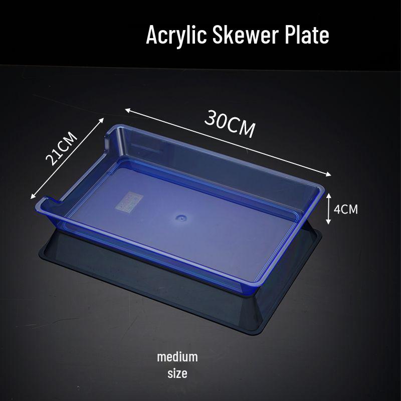 Transparent Acrylic Skewer Plate for Hot Pot & BBQ Restaurant Display