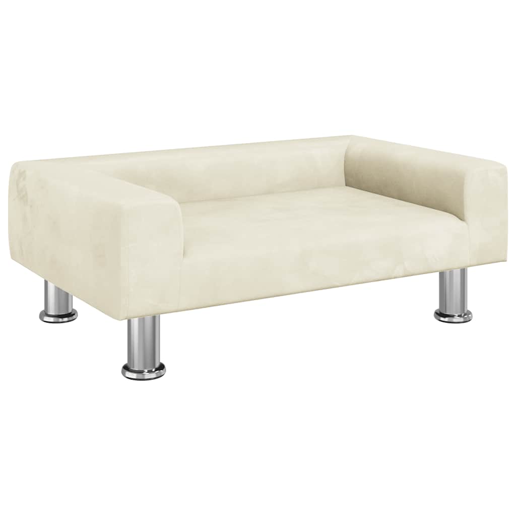 Kids Sofa Cream 70x45x26.5 Cm Velvet