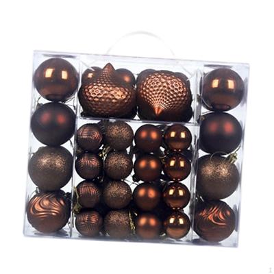 48 Stück Weihnachtskugel-Ornamente Hängende Dekoration mit Aufhänger für