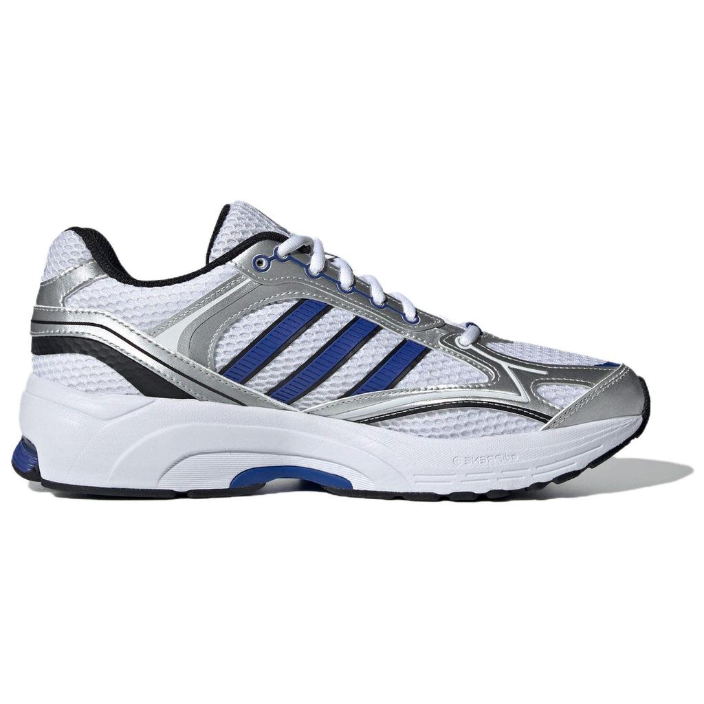 Adidas Spiritain 2.0 Pu Fabric Synthetic Leather Comfortable Versatile Low-Top Dad Shoes Unisex Sneakers Blue Black Silver JI2835