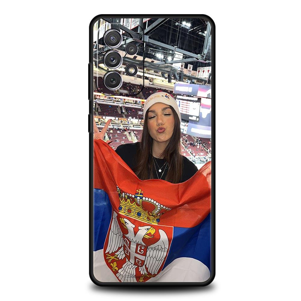 Phone Case For Samsung Galaxy A15 A13 A51 A71 A41 A31 A21S A03S A05 A35 A32 A55 A23 A25 A33 A53 A73 5G Serbia Flag TPU Cover