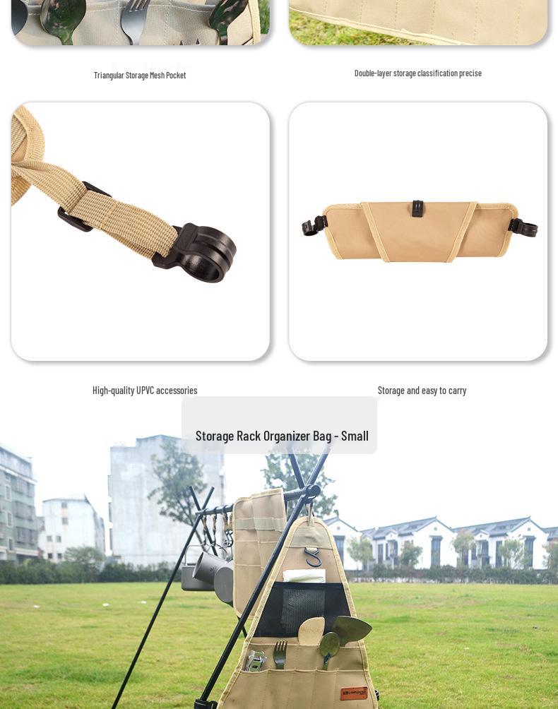 Portable Outdoor Camping Triangle Hanging Bag Cutlery Organizer