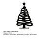 Modern Festive Table Centerpiece 3D Printed Abstract Line Christmas Tree Figurine, Minimalist Xmas Sculpture with Star Entryway Ornament Topper