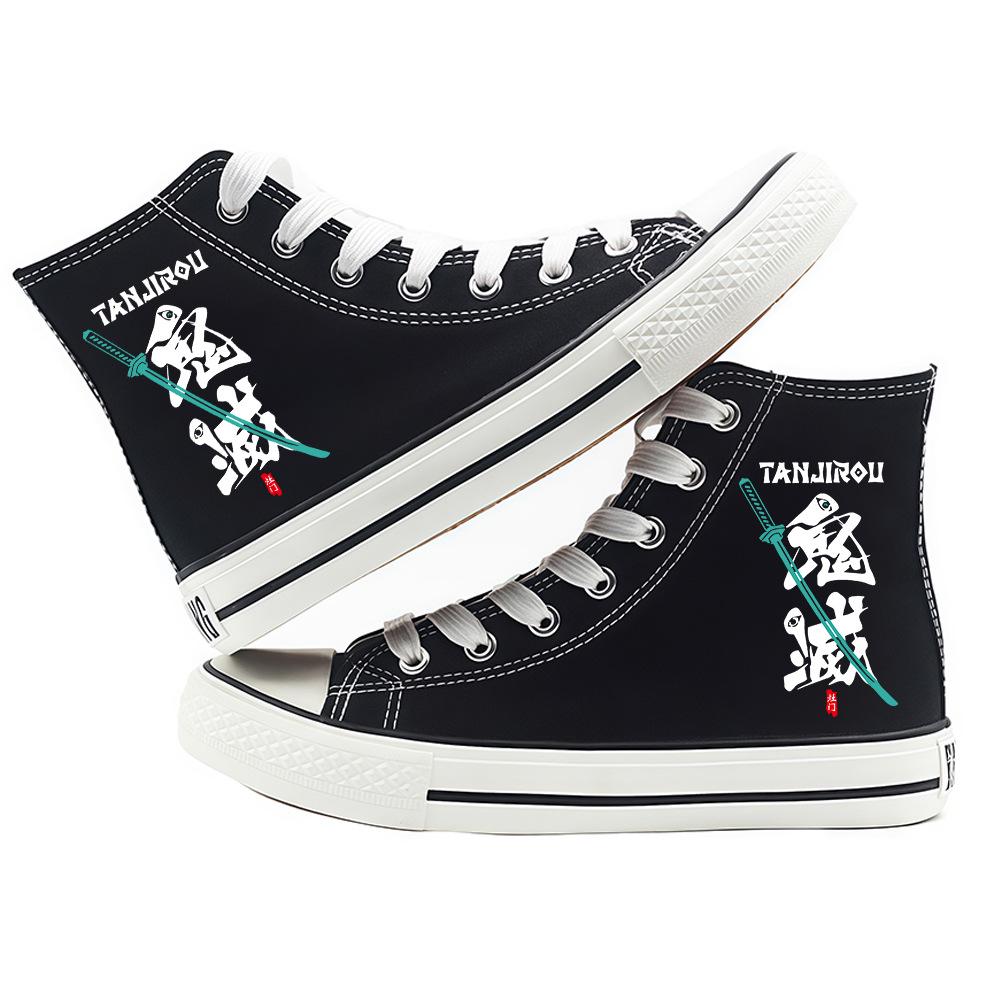 Scarpe da Ginnastica Alte in Tela Demon Slayer - Unisex Moda Cartoni Animati