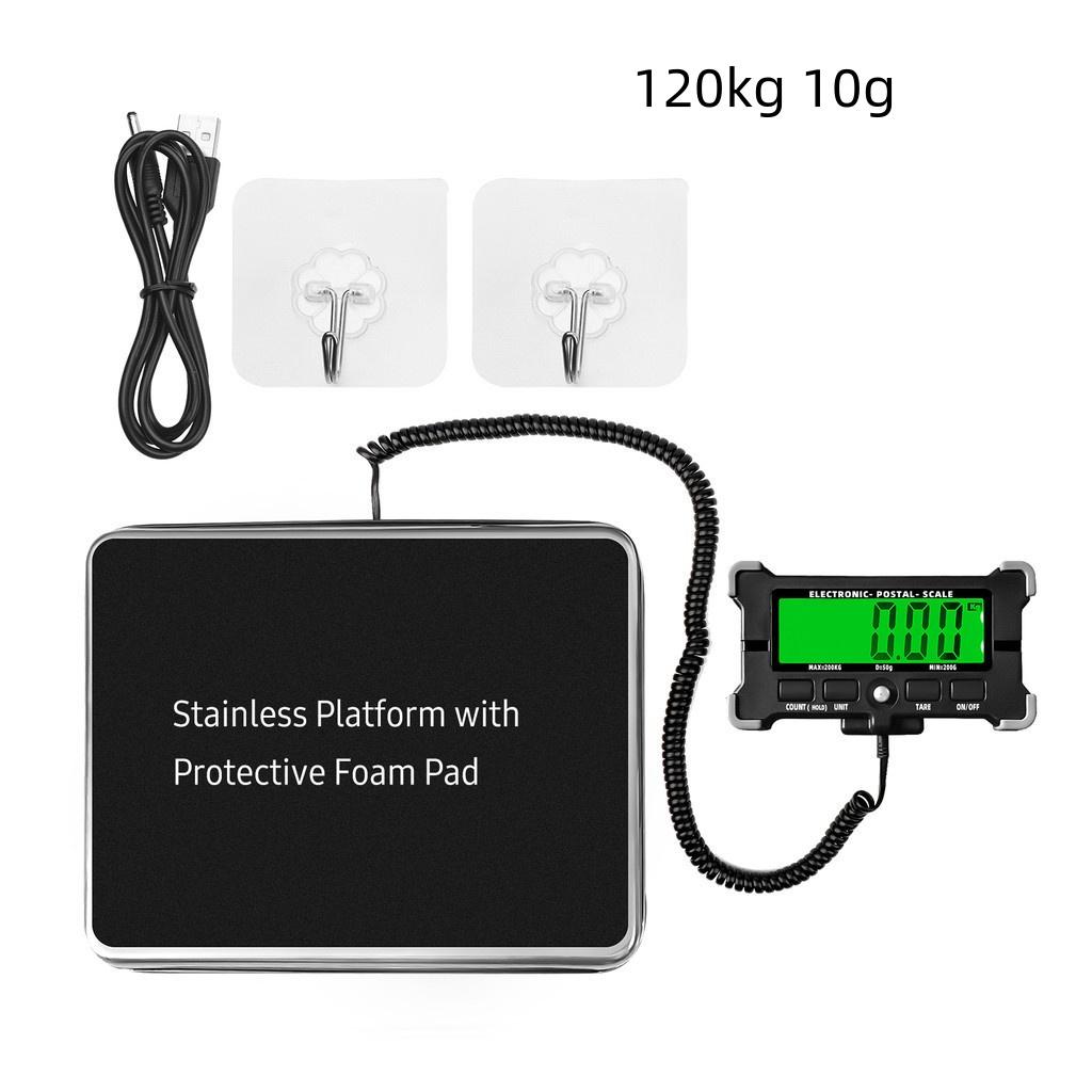 Electronic Digital Scale Stainless Steel Postal Scale LCD Backlight Display Portable Shipping Scale