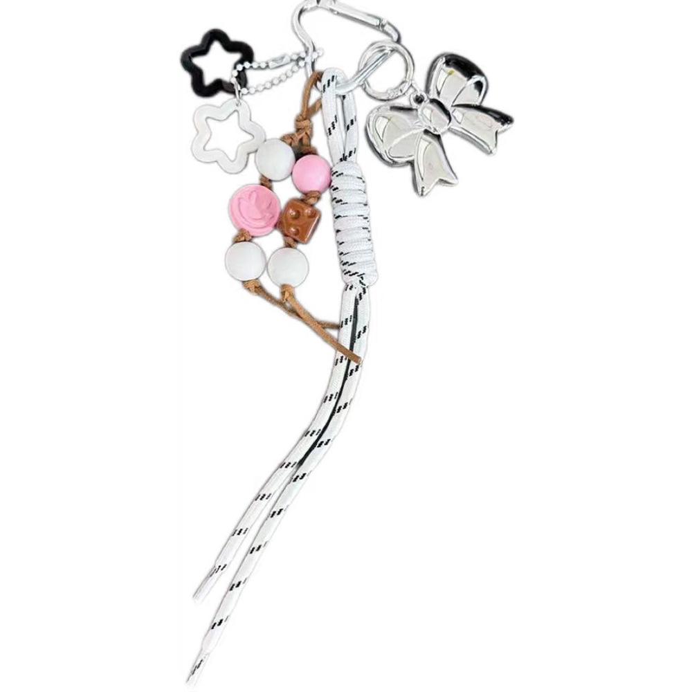 Creative Miu Bag Charm: Woven Nylon Rope Keychain & Bracelet