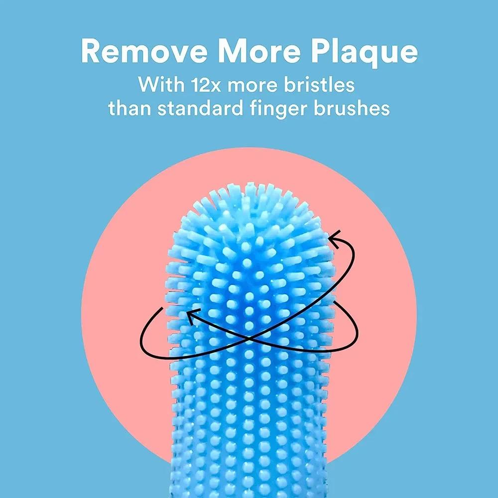 Cat Dog Super Soft Pet Finger Toothbrush Teeth Cleaning Bad Breath Care Nontoxic Silicone Toothbrush Tool Dog Cleaning Supplies