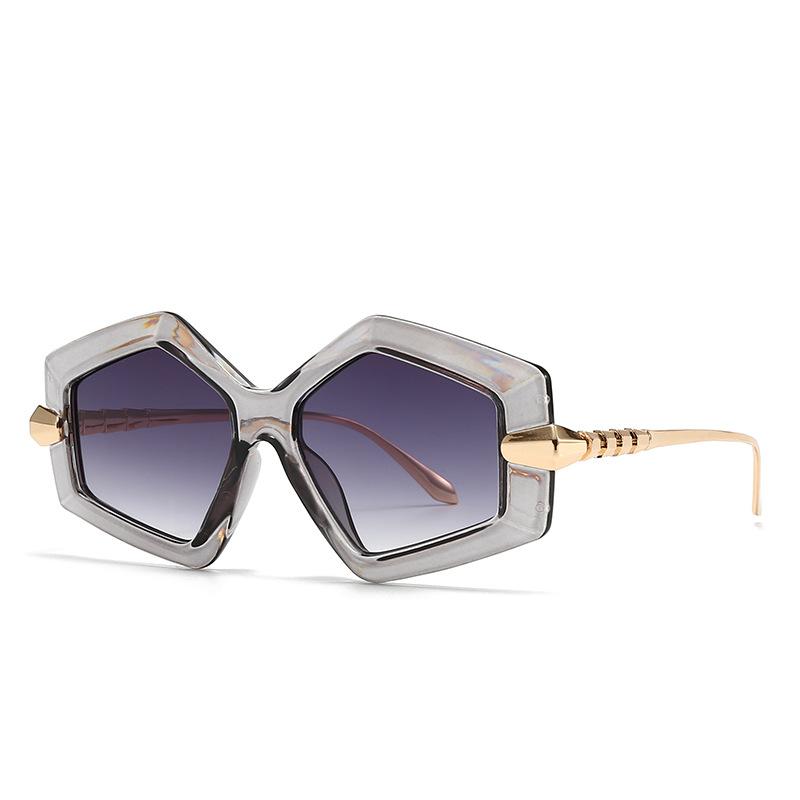 

Oversized Vintage Heterotypic Sunglasses Women For Men Sun Glasses Luxury Brand Designer Popular Punk Big Frame Metal Shades As the photo