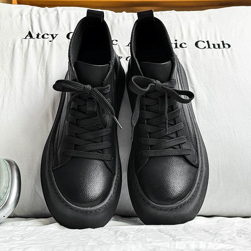 Men's shoes velvet high-top board shoes autumn and winter leather thick-soled wear-resistant Martin boots outdoor casual tooling boots