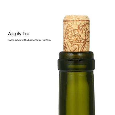 50 100 piezas de tapón de corcho de vino, natural, reutilizable, funcional, portátil, tapón recto para embotellar vinos o hacer manualidades