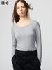 Uniqlo HeaTTech Cashmere Blend U Neck T  Long Sleeve  exTra Warm