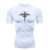 Exquisite Pattern Design Men's Sports T-shirt Training Fitness Compression Volleyball T-shirt Stretch T-shirt Clothing Fitness