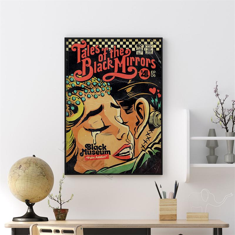 Black Mirror 80s Classic Retro Movie Figure Series Print Posters For Room Living Canvas Painting Art Home Wall Decor Pictures