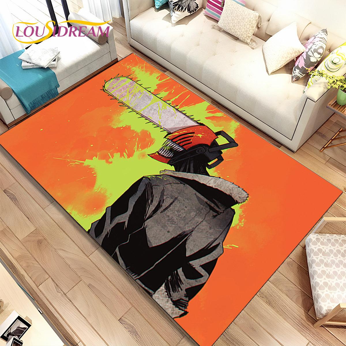 

Аніме Chainsaw Man Denji Cartoon Килимок, килимок для вітальні, спальні, дивана, килимок, дитячий нековзкий килимок 3D 40x60cm(15x23in)