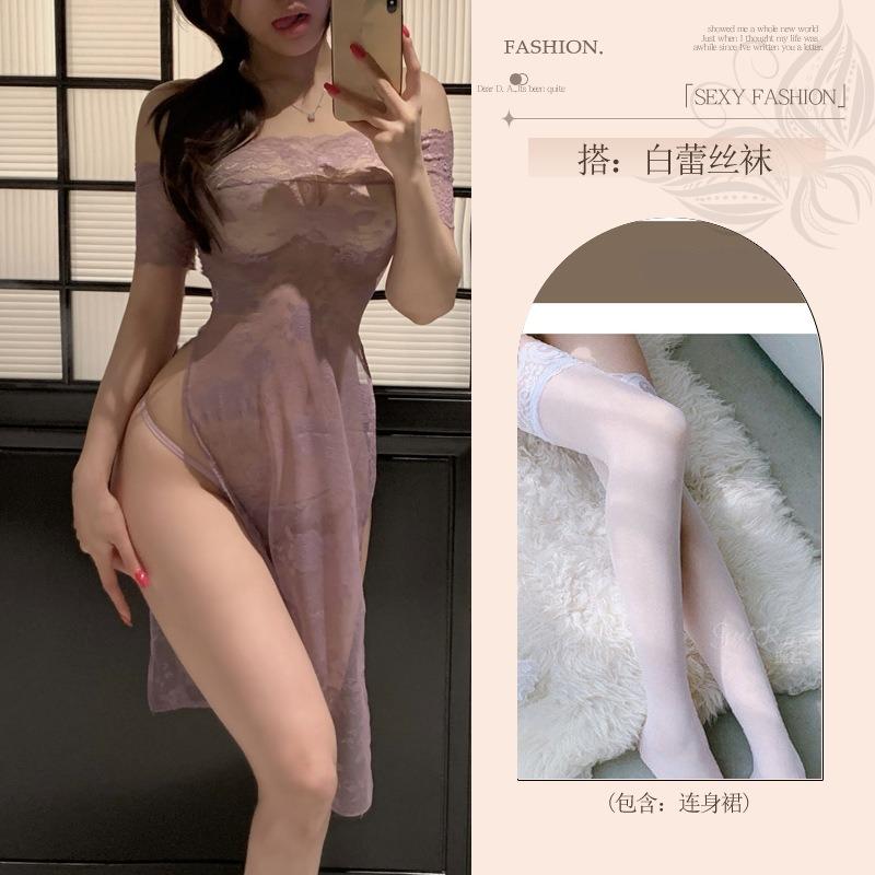 Sex Underwear Cheongsam Fun Women's Abstinence Large-scale Qqny Couple Love Fun Open Crotch Sexy Pajamas