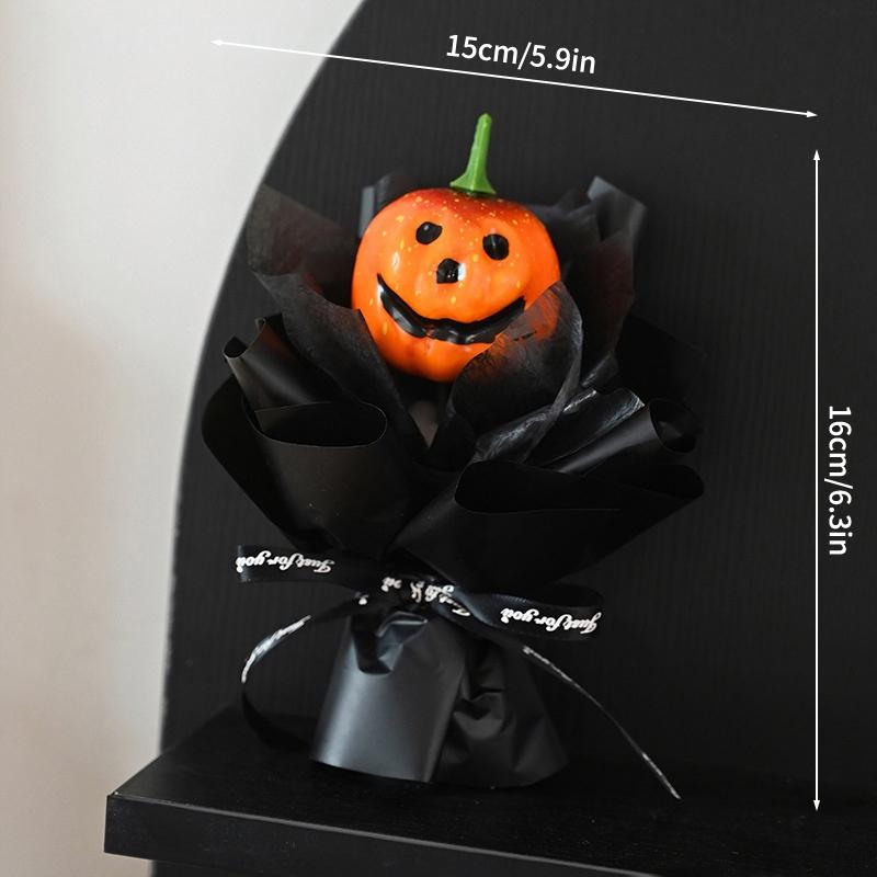 Halloween Decoration Horror Spooky Eyes Artificial Flowers Halloween Pumpkin Flower Bouquet Gifts Eternal Flowers