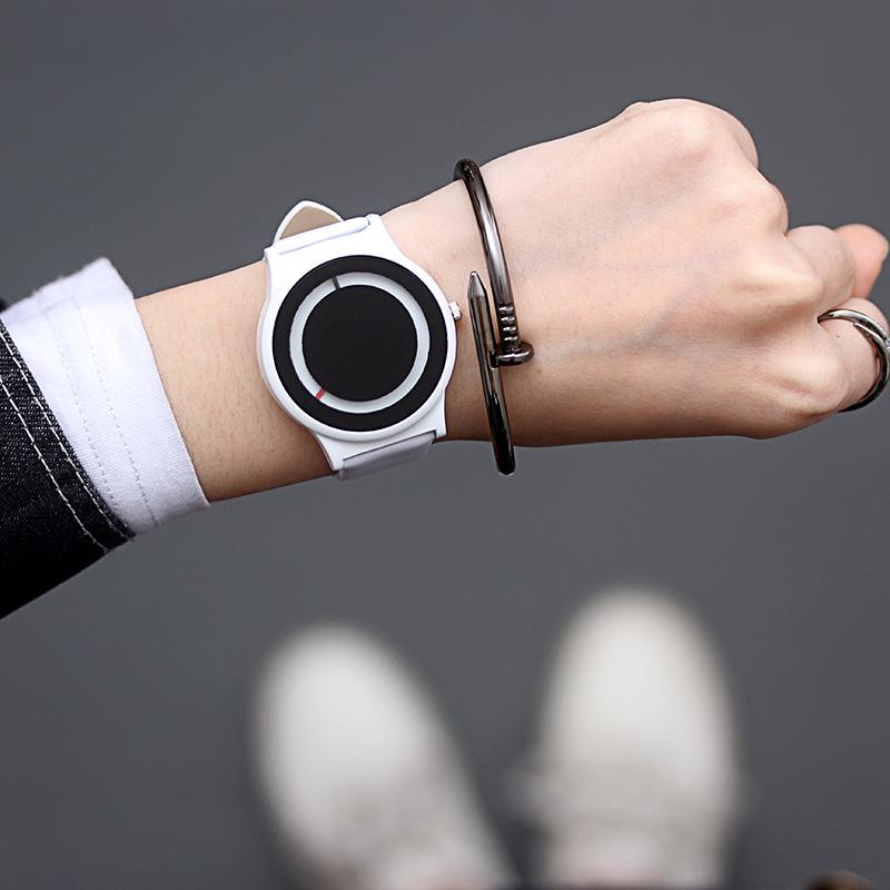 New Arrival Trend No-pointer Concept Watch Minimalist Simple Creative Brand Woman Ladies Dress Watch Men Quartz Wristwatch