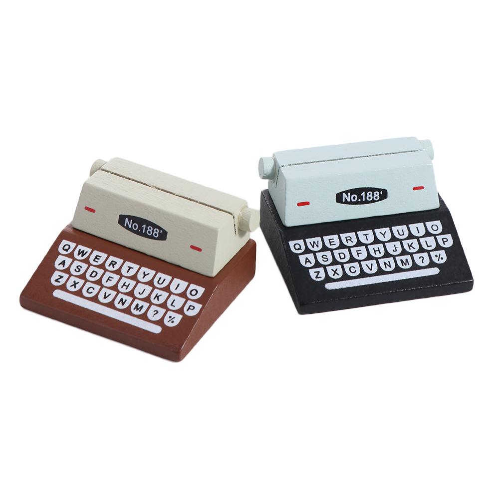 Držák na fotky ve tvaru psacího stroje, Klip na poznámky, Stolní ozdoba, Stolní stojánek, Držák na karty, Kancelář