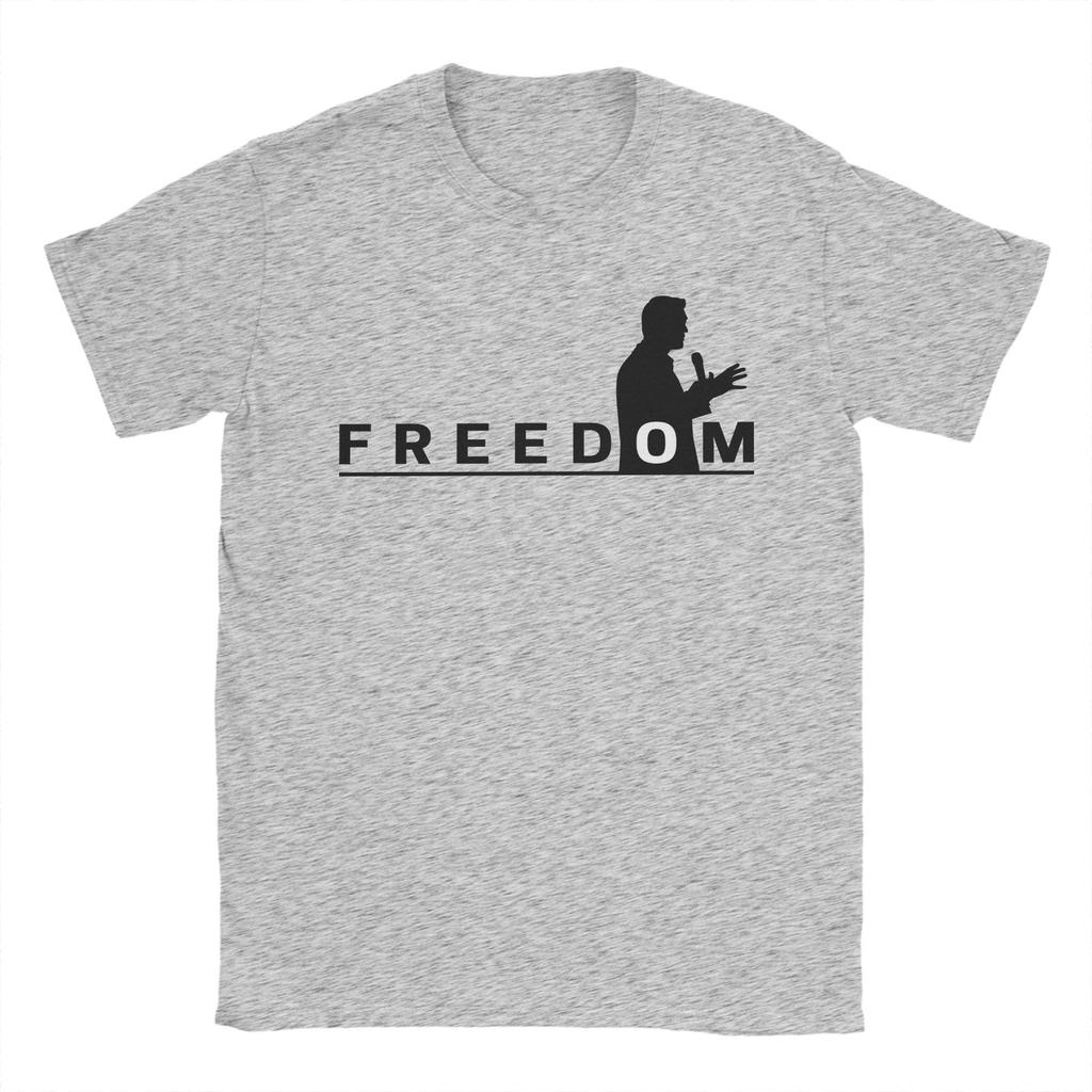 Unique FREEDOM CHARLIE KIRK T-Shirts Men Round Collar 100% Cotton T Shirts  Short Sleeve Tee Shirt Printed Clothing