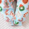 Newborn Baby Girl Boy Christmas Pattern All-over Print Long Sleeve Romper Jumpsuit