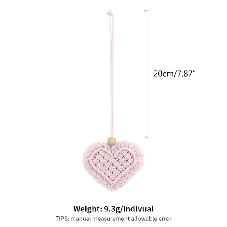 Fashion Car Home Garden Hand-woven Love Pendant Auto Rear View Mirror Ornament