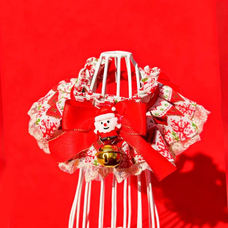 New Christmas Day Lace Pet Collar Princess Style Dog Saliva Scarf Cat Scarf Bib