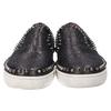 Christian Louboutin PIK BOAT FLAT Pick Boat Lame Fabric Spike Slip-On Shoes 44 Black seriesUsed